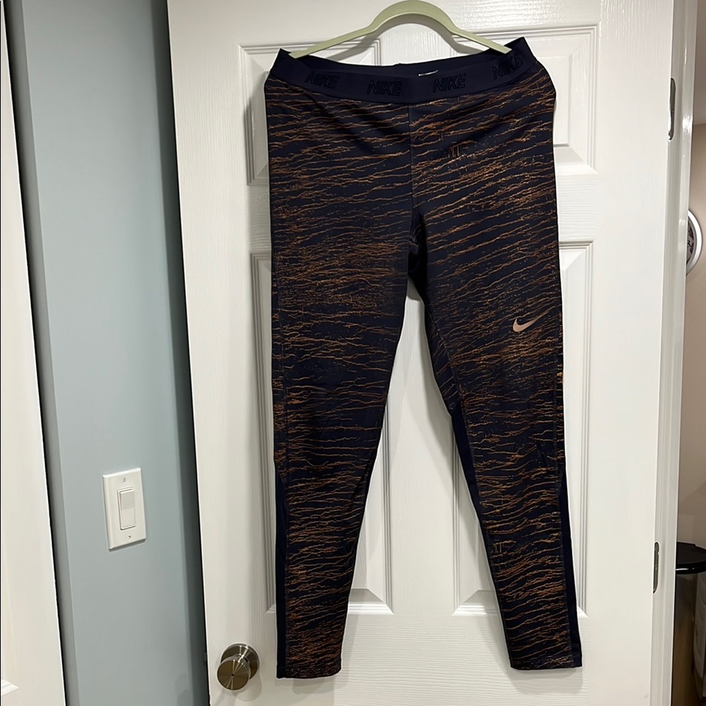 Nike Gray and Orange Leggings